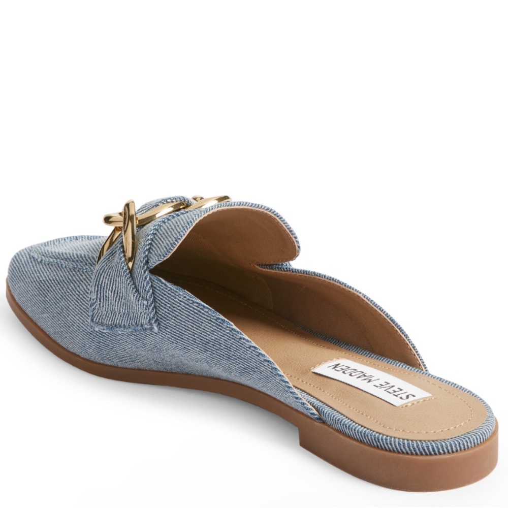 🌸STEVE MADDEN🌸 Cassady Loafer Mule Denim Size: 5M - Picture 3 of 10